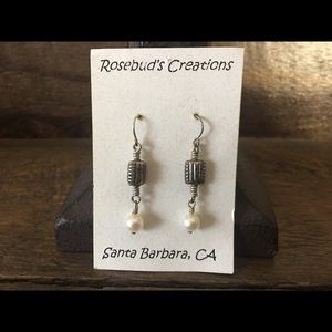 Sterling Silver/Pearl Custom Earrings